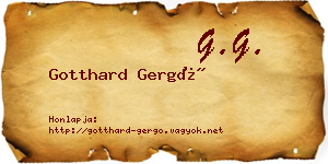 Gotthard Gergő névjegykártya