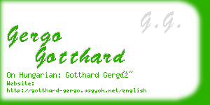 gergo gotthard business card